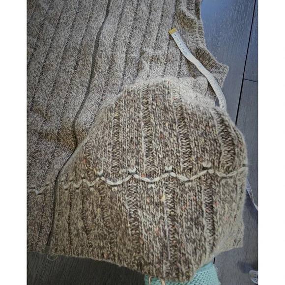 WOOLRICH Womans Hickory Heather Wool Blend Zip Up Vest Medium Brown Academia - Picture 5 of 8